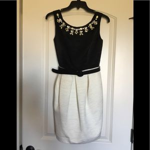 ELIZA J-BELTED JEWEL NECKLINE DRESS WORN 1X